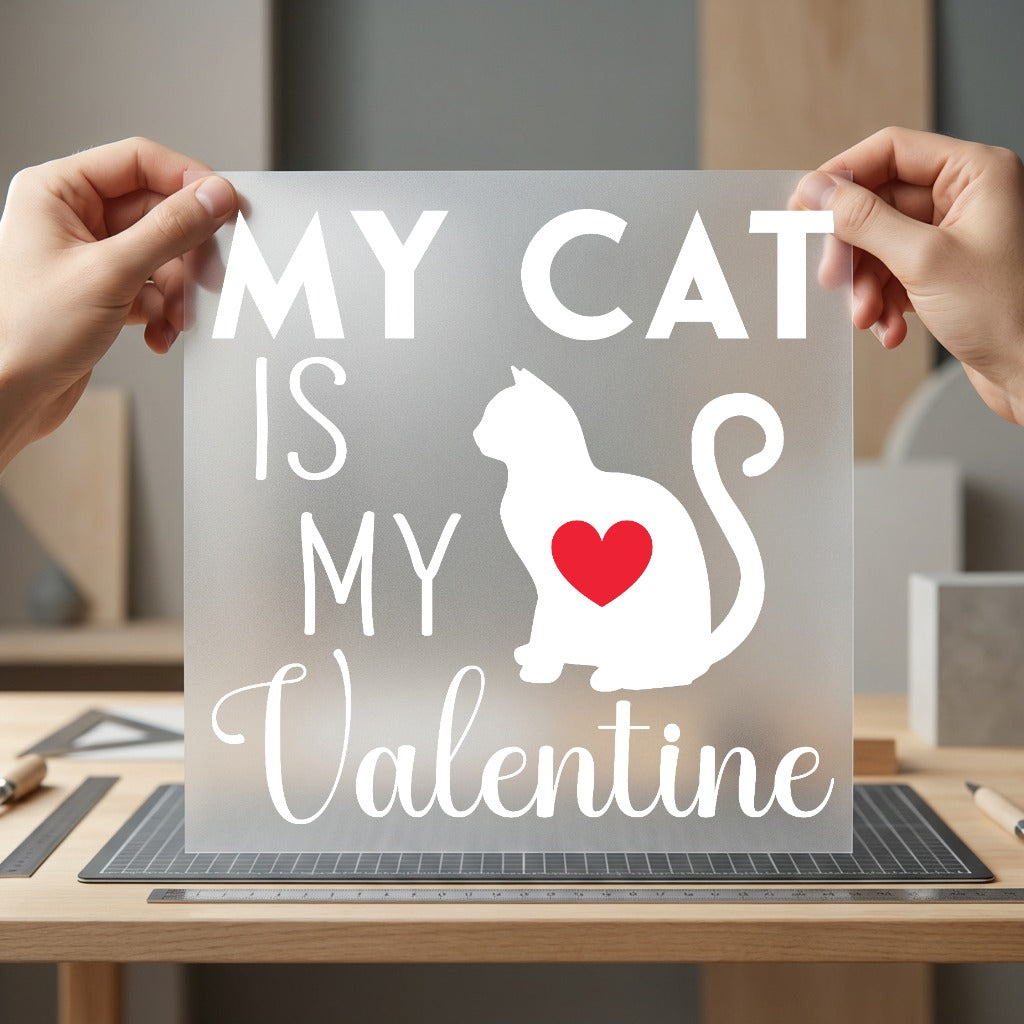 Cat Valentine Kitty Diy Valentine Mom Ready to Press DTF Transfer for Dtf