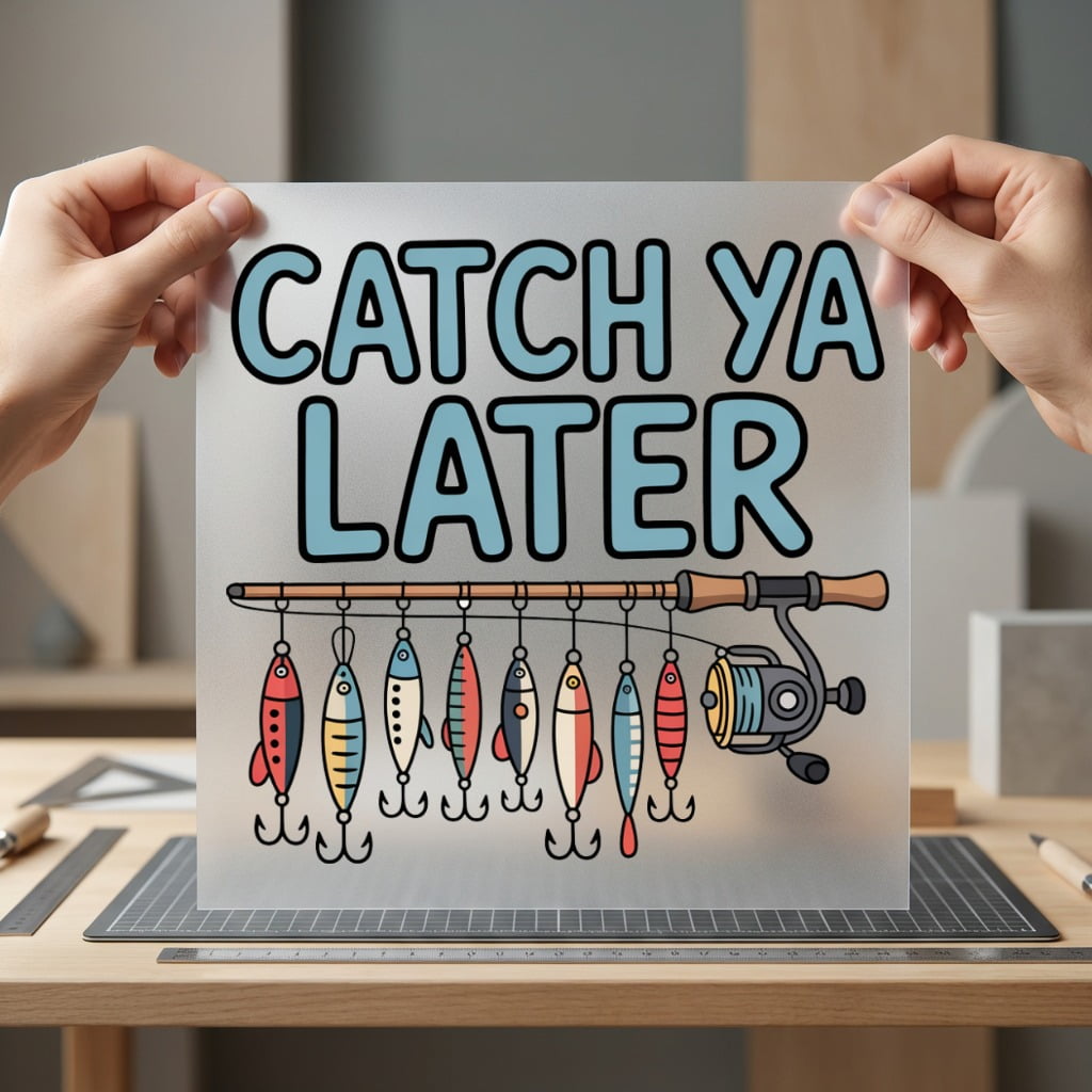 Catch Later Fishing Lures Dad Funny Ready to Press DTF Transfer for Dtf