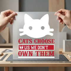 Cats Choose Humorous Diy Mom Dad Ready to Press DTF Transfer for Dtf