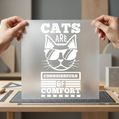 Cats Connoisseurs Comfort Cat Mom Dad Ready to Press DTF Transfer for Dtf