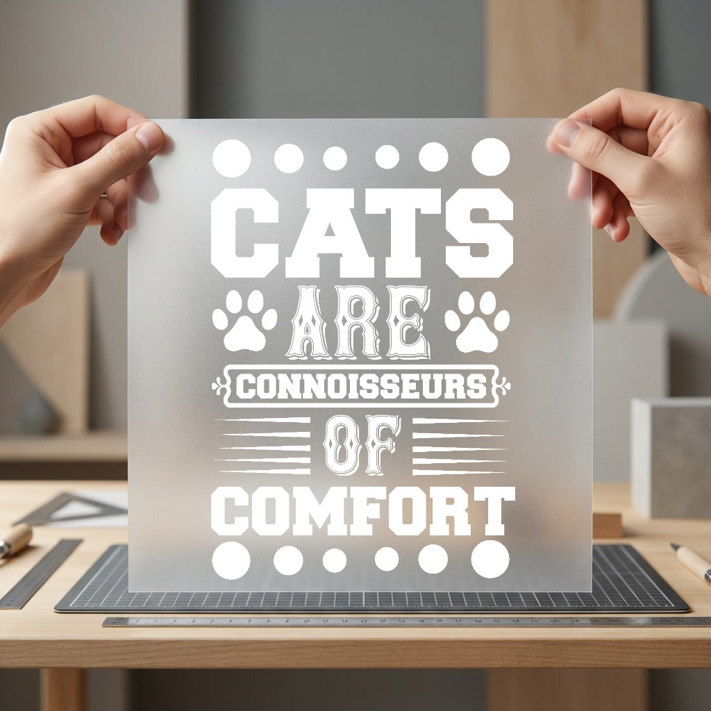 Cats Connoisseurs Comfort Retro Mom Dad Ready to Press DTF Transfer for Dtf