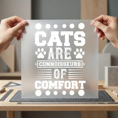 Cats Connoisseurs Comfort Retro Mom Dad Ready to Press DTF Transfer for Dtf