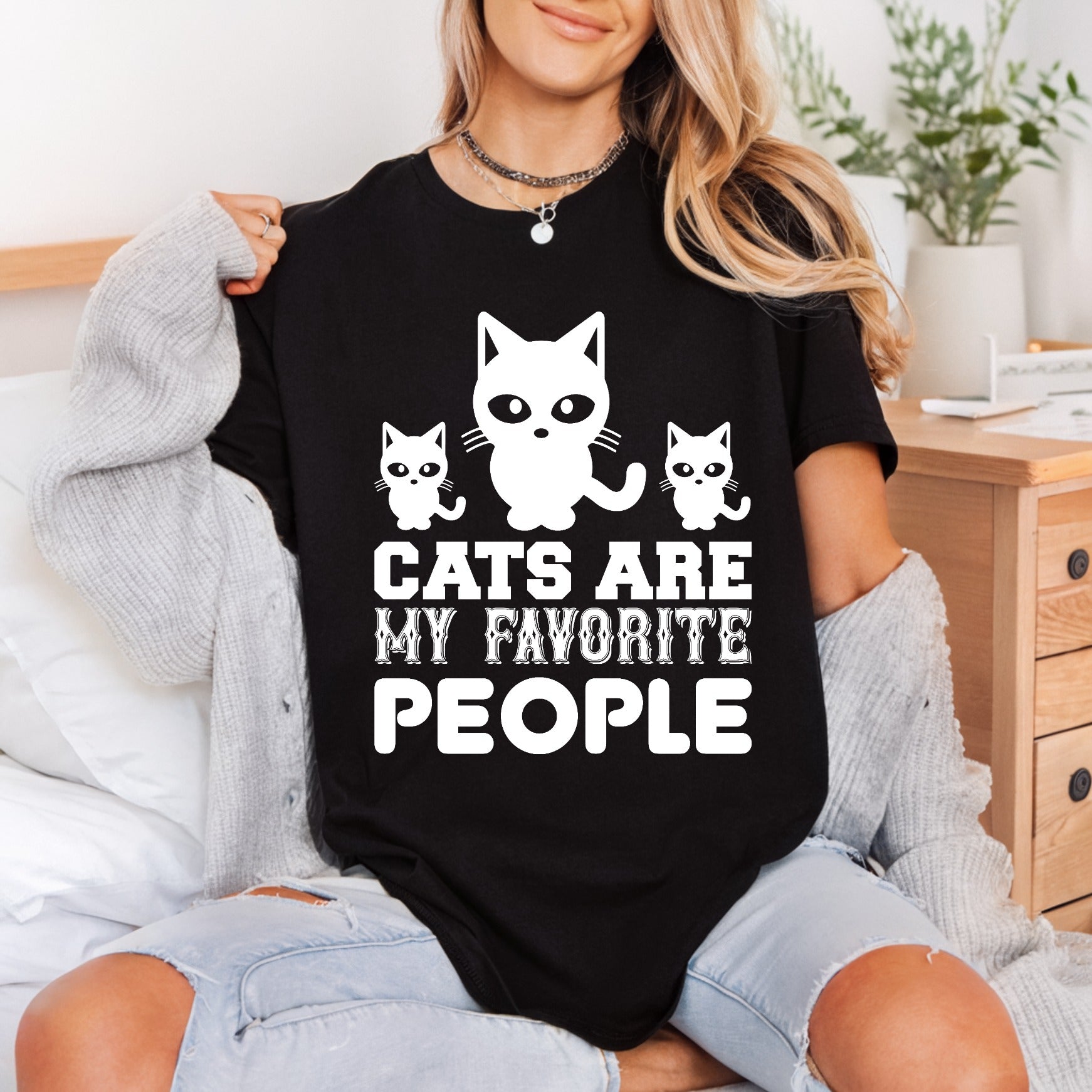 Cats Favorite People Kitty Mom Dad Ready to Press DTF Transfer for Dtf