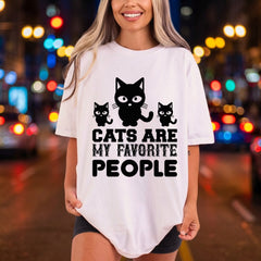 Cats Favorite People Kitty Mom Dad Ready to Press DTF Transfer for Dtf
