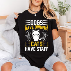 Cats Have Staff Humorous Mom Dad Ready to Press DTF Transfer for Dtf