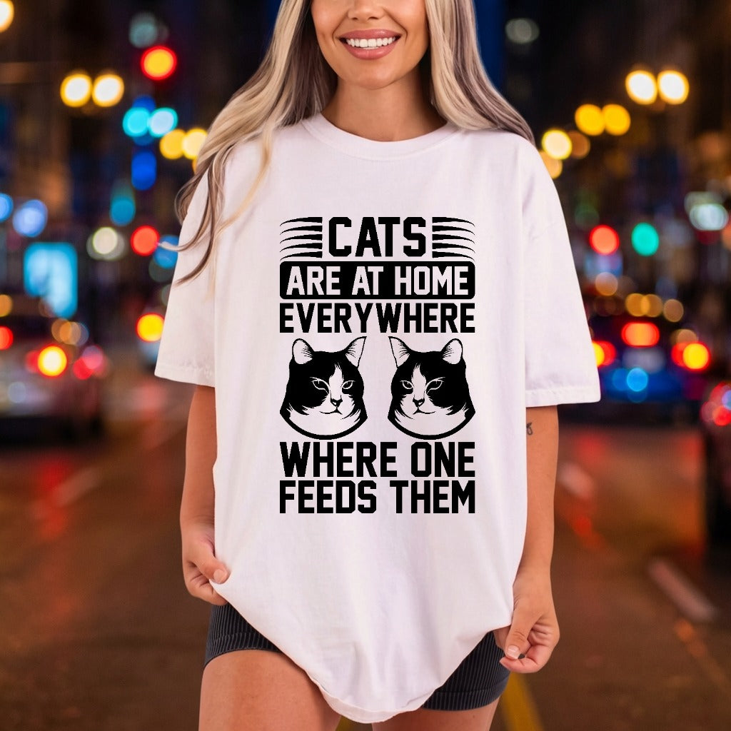 Cats Home Everywhere Pet Mom Dad Ready to Press DTF Transfer for Dtf