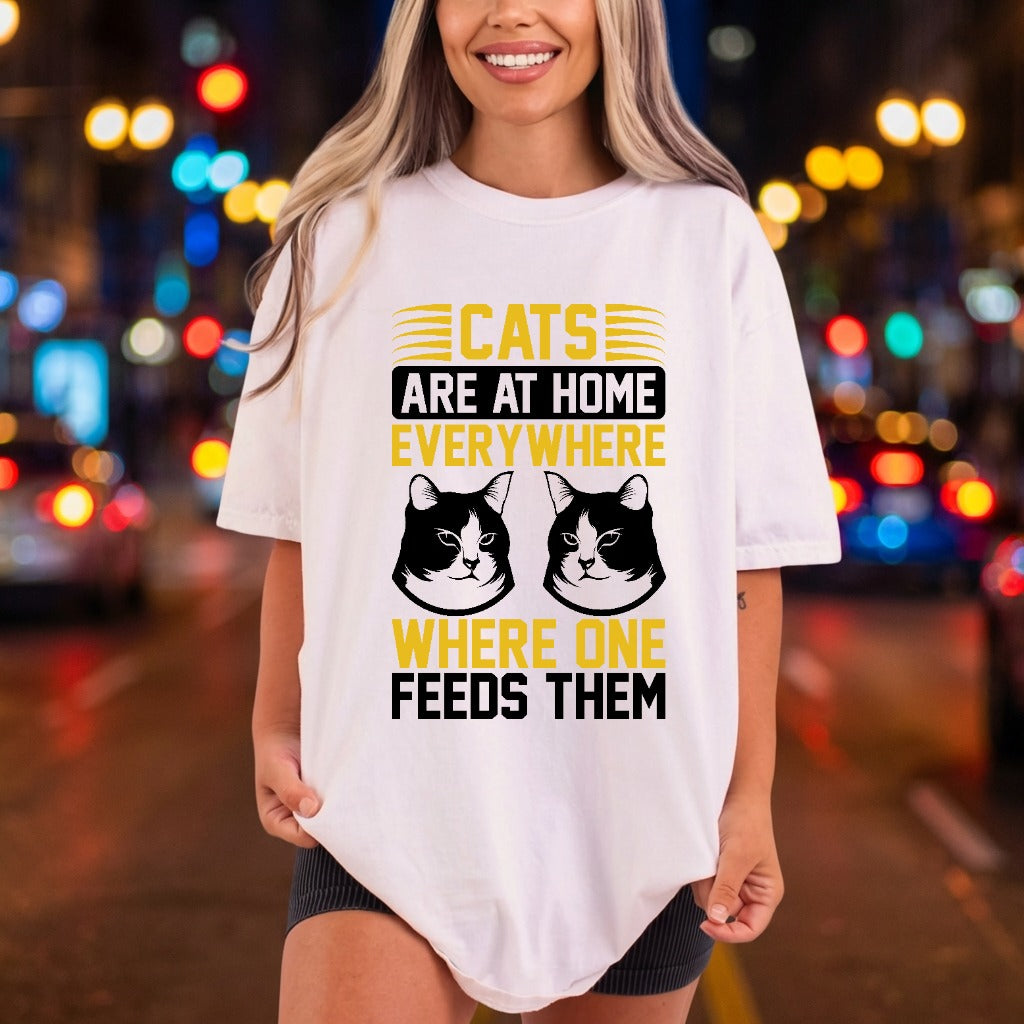 Cats Home Everywhere Pet Mom Dad Ready to Press DTF Transfer for Dtf