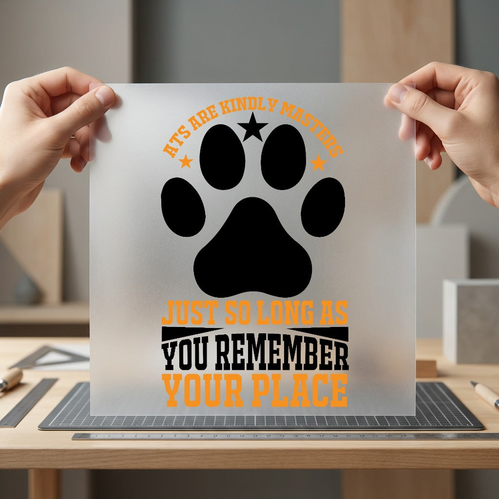 Cats Kindly Masters Pet Mom Dad Ready to Press DTF Transfer for Dtf