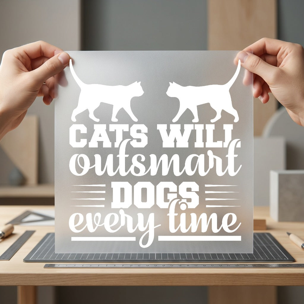 Cats Will Outsmart Dogs Mom Dad Ready to Press DTF Transfer for Dtf