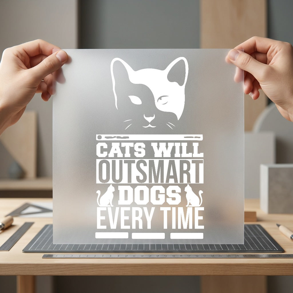 Cats Will Outsmart Dogs Mom Dad Ready to Press DTF Transfer for Dtf