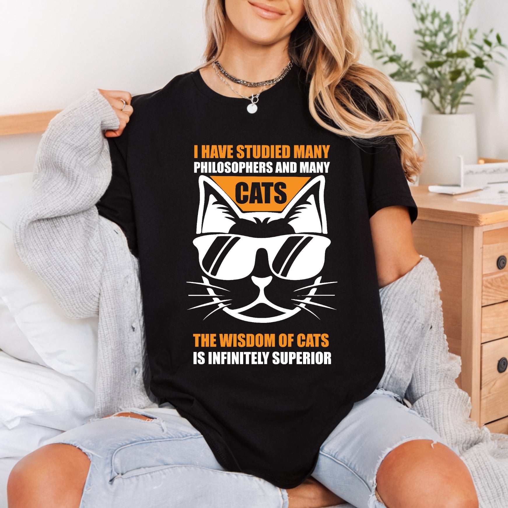 Cats Wisdom Quote Humorous Mom Dad Ready to Press DTF Transfer for Dtf