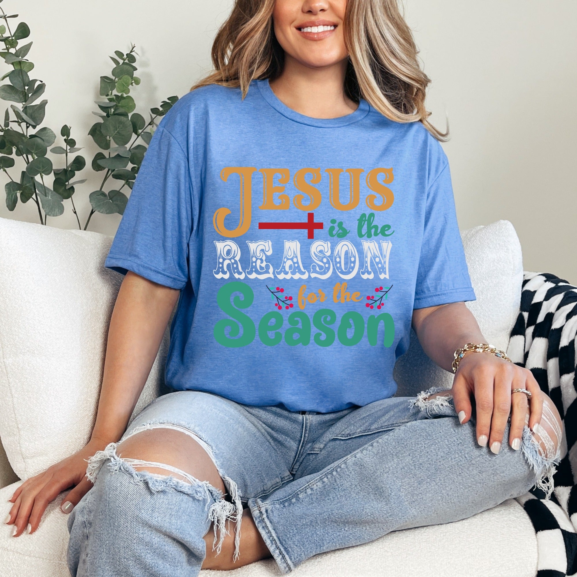 Jesus Is The Reason For The Season Christmas T-Shirt | Faith Holiday Tee
