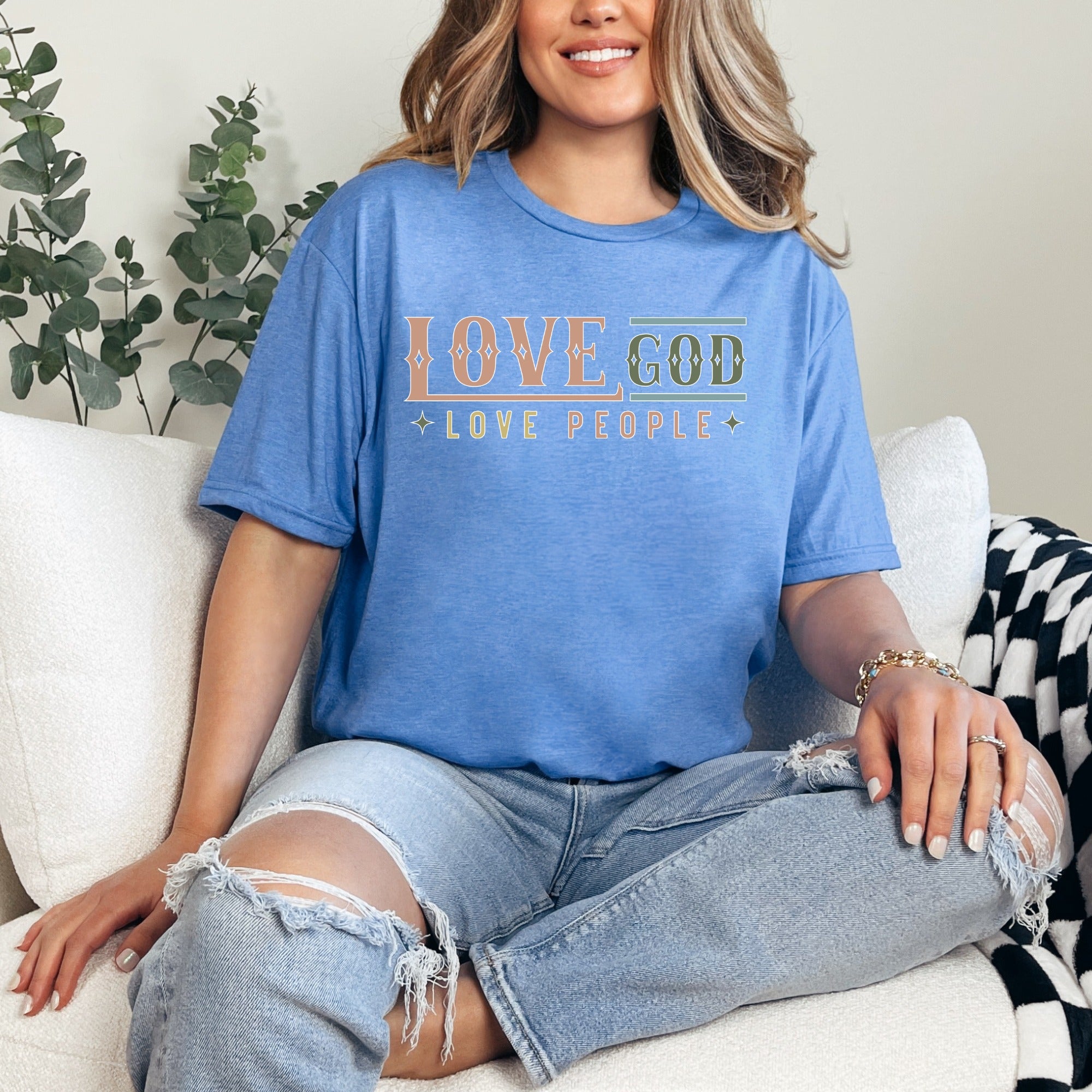 Love God Love People | Modern Faith Statement Tee