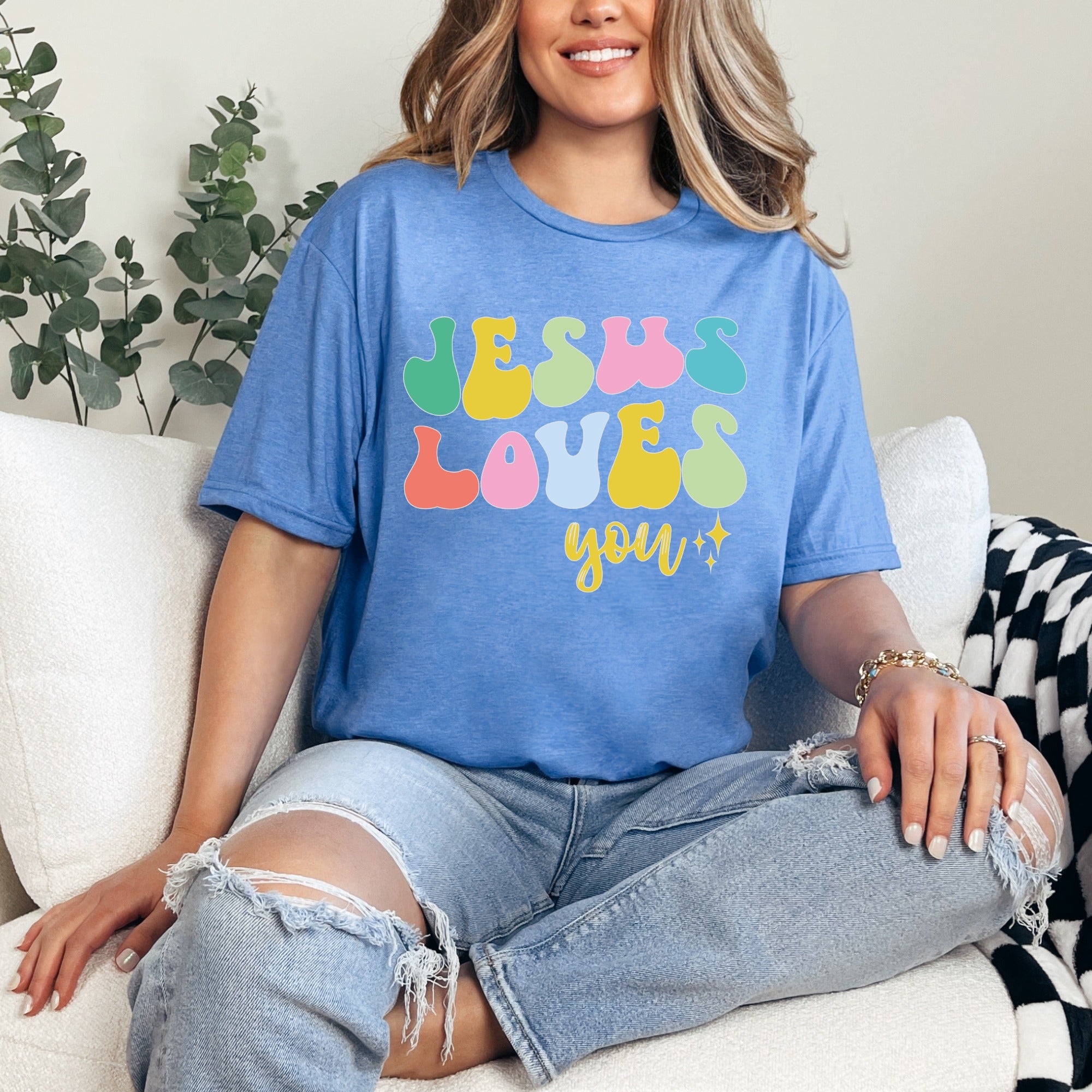 Jesus Loves You | Retro Affirmation Tee
