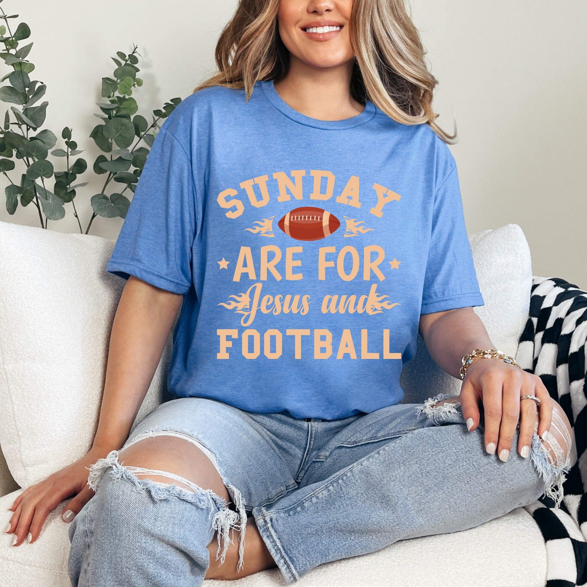 Sunday Are For Jesus & Football | Game Day Faith Tee