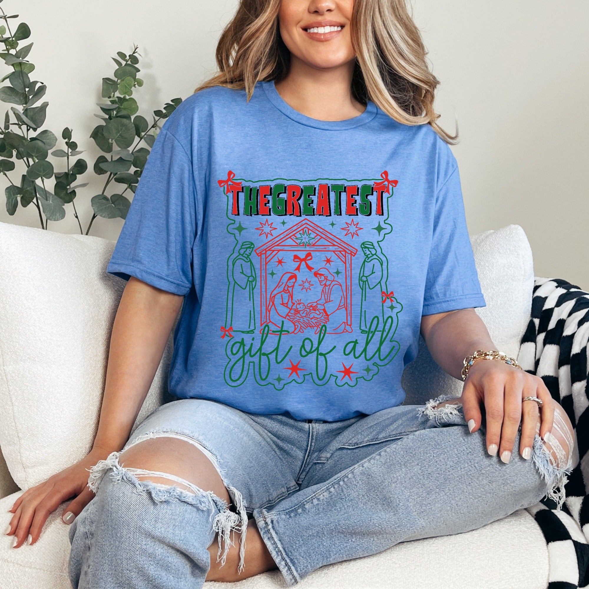 The Greatest Gift of All | Nativity Christmas Tee