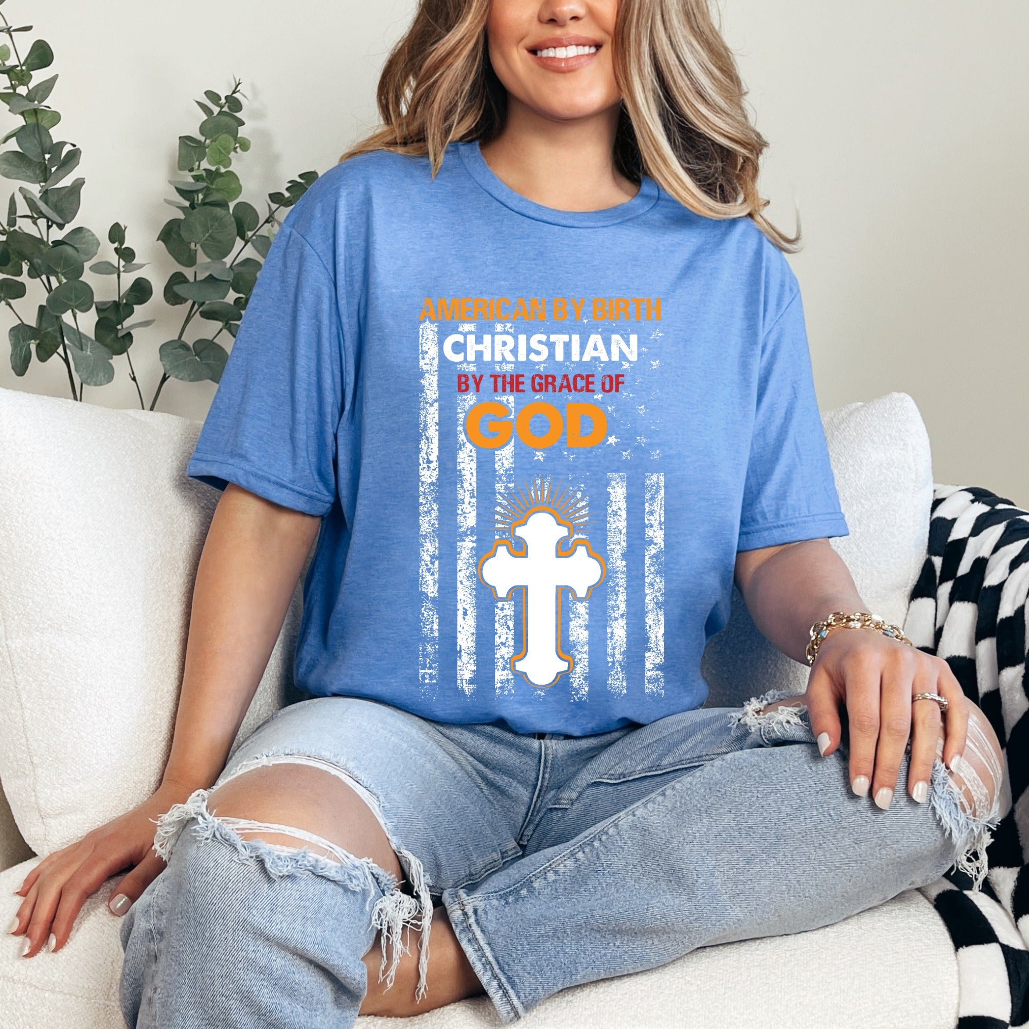 Christian By The Grace Of God | Faith & Patriotism Tee