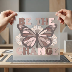 Change Butterfly Retro Diy Vintage Retro Ready to Press DTF Transfer for Dtf