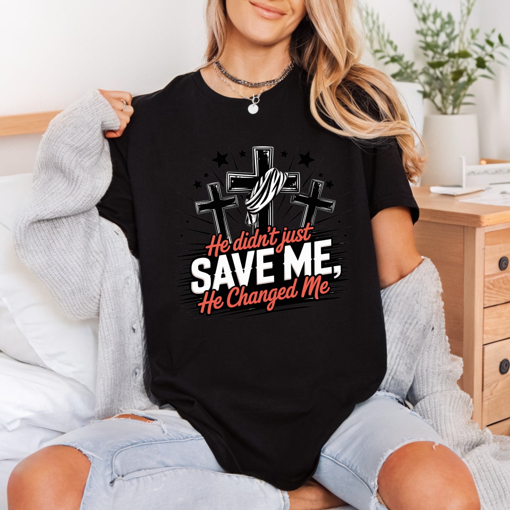 Changed Christian Diy Christian Faith Ready to Press DTF Transfer for Dtf