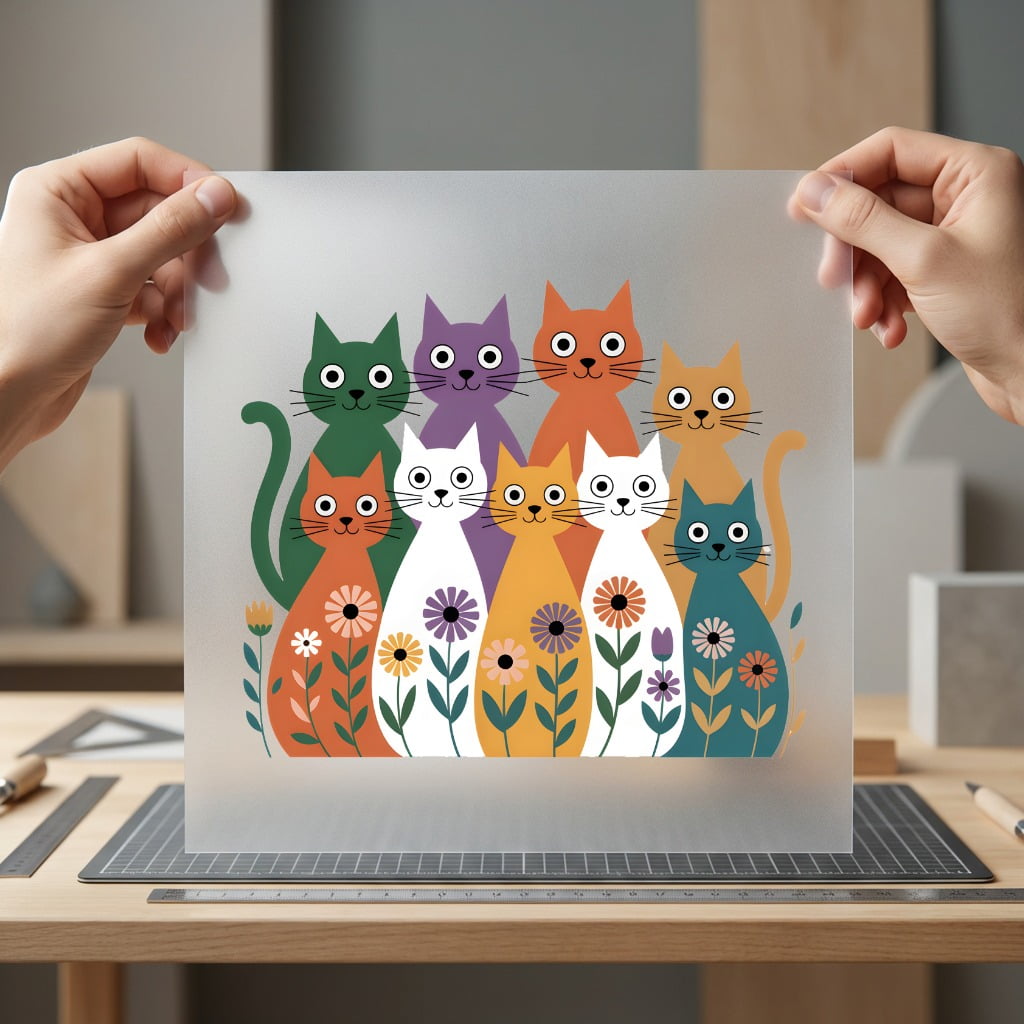 Charming Cat Floral Cluster Mom Dad Ready to Press DTF Transfer for Dtf