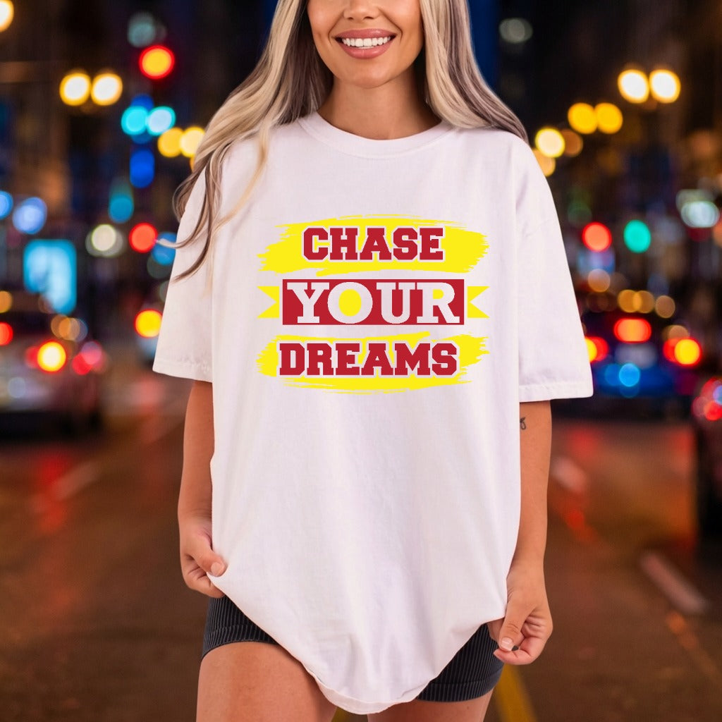 Chase Dreams Motivational Diy Positive Vibes Collection Growth Mindset Collection Ready to Press DTF Transfer for Dtf
