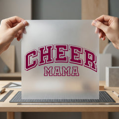 Cheer Mama Pink College Mom Retro Ready to Press DTF Transfer for Dtf