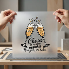 Cheers Same Mistakes Humorous Thanksgiving Ready to Press DTF Transfer for Dtf