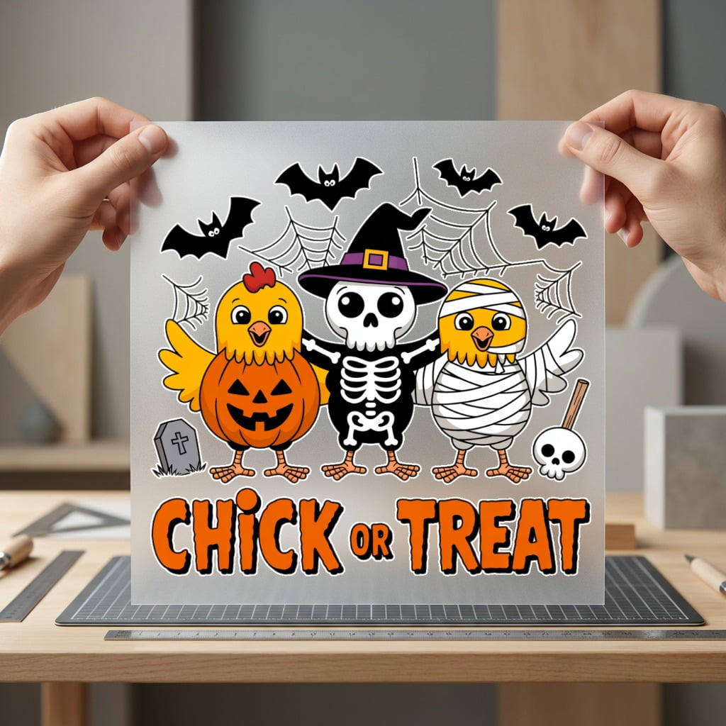 Chick Treat Halloween Spooky Halloween Funny Ready to Press DTF Transfer for Dtf
