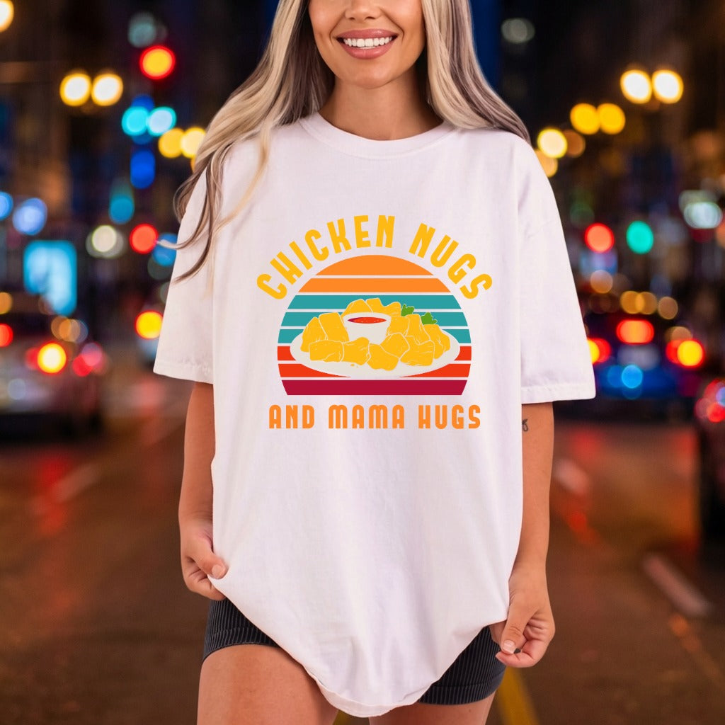 Chicken Nugs Mama Hugs Mom Funny Ready to Press DTF Transfer for Dtf