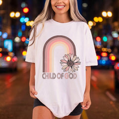 Child God Boho Rainbow Christian Faith Ready to Press DTF Transfer for Dtf