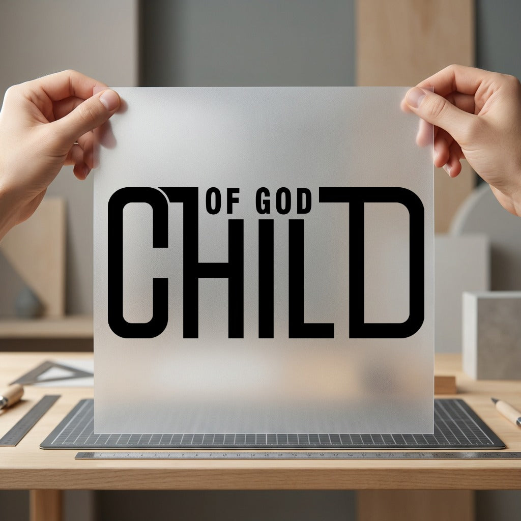Child God Bold Statement Christian Faith Ready to Press DTF Transfer for Dtf