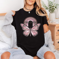 Child God Butterfly Pink Christian Faith Ready to Press DTF Transfer for Dtf