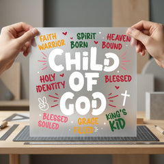 Child God Faith-inspired Diy Christian Faith Ready to Press DTF Transfer for Dtf