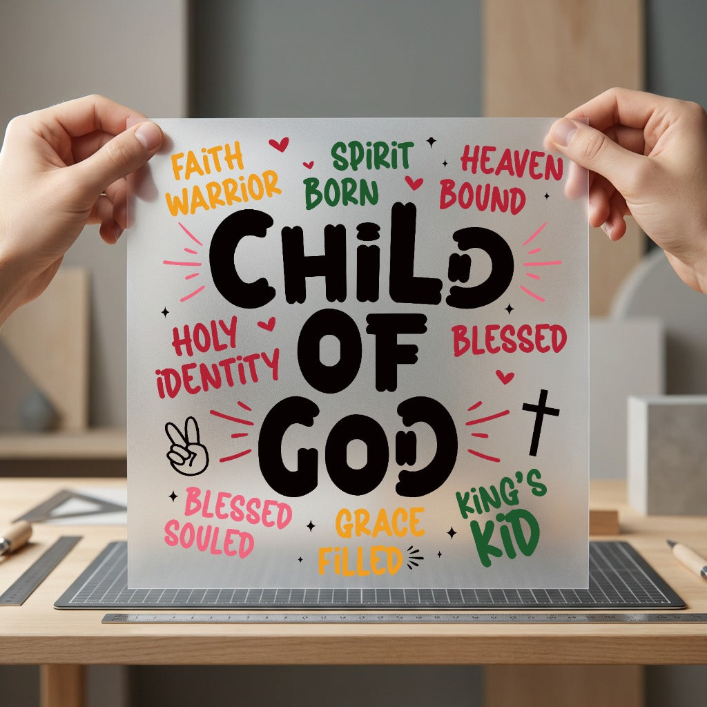 Child God Faith-inspired Diy Christian Faith Ready to Press DTF Transfer for Dtf