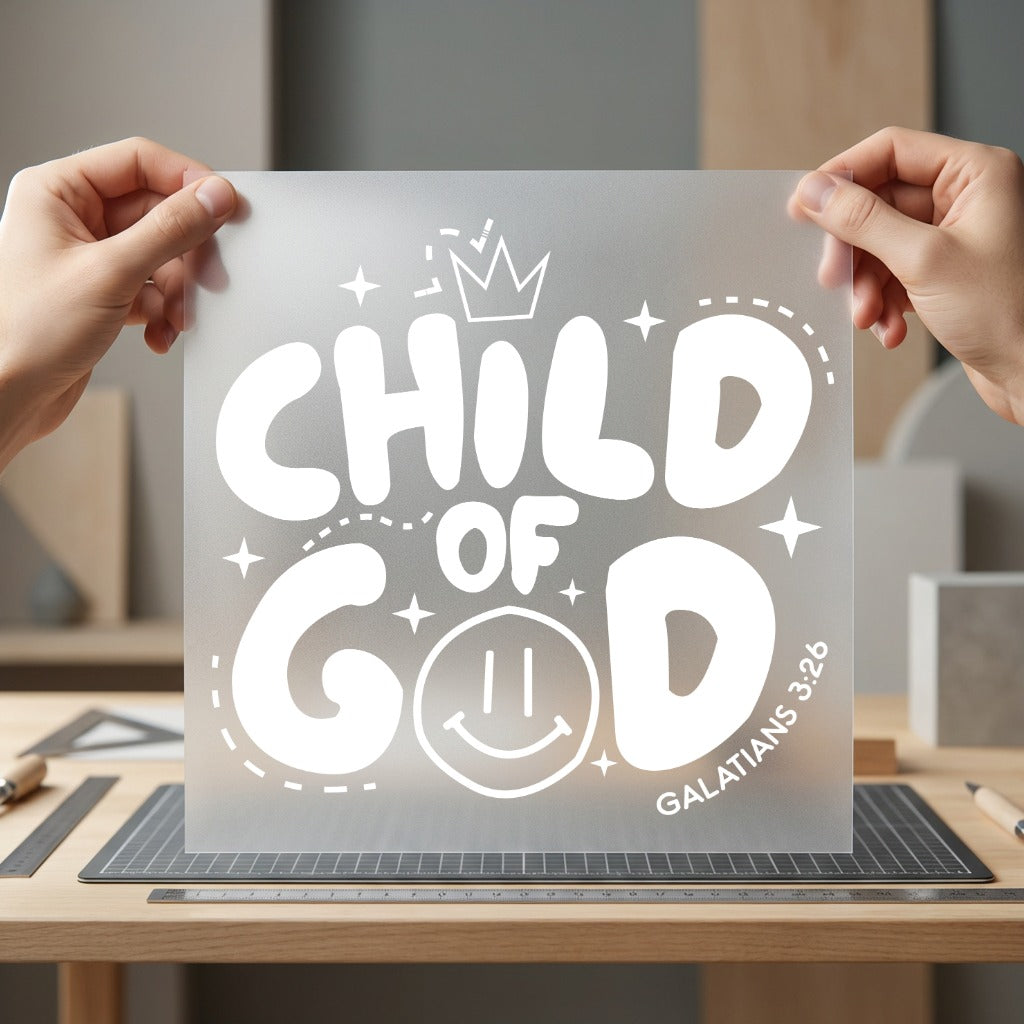 Child God Galatians Christian Christian Faith Ready to Press DTF Transfer for Dtf