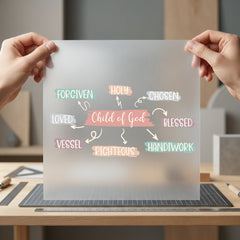Child God Mind Map Christian Faith Ready to Press DTF Transfer for Dtf
