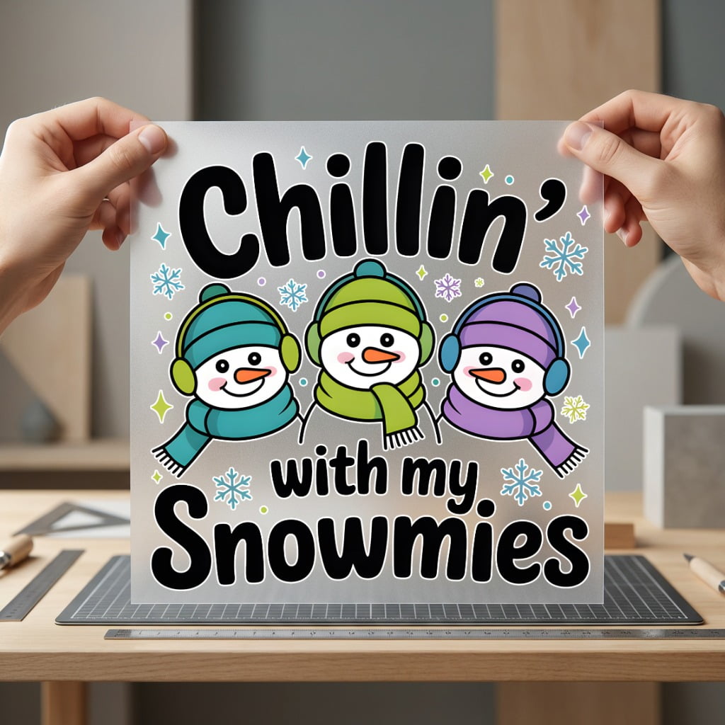 Chillin Snowmies Winter Diy Christmas Winter Ready to Press DTF Transfer for Dtf