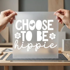 Choose Hippie Retro Diy Retro Boho Ready to Press DTF Transfer for Dtf