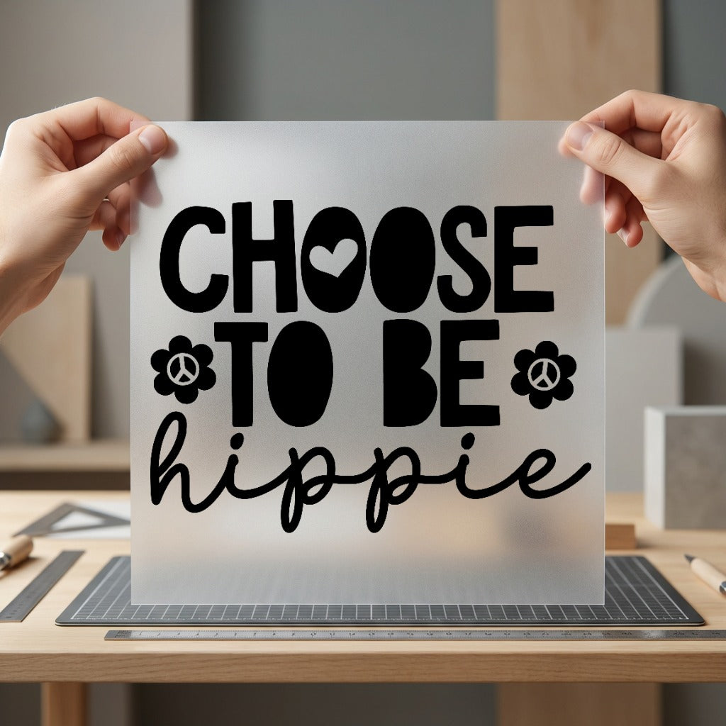 Choose Hippie Retro Diy Retro Boho Ready to Press DTF Transfer for Dtf