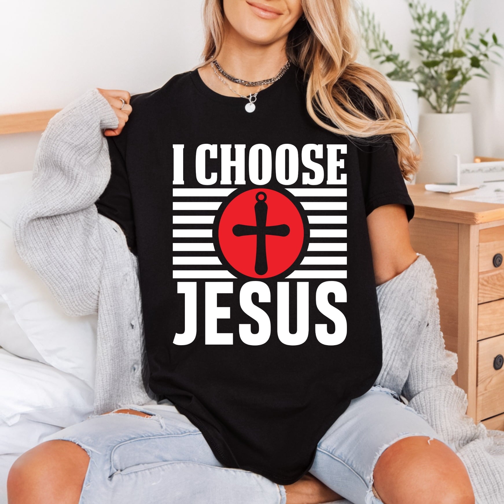 Choose Jesus Christian Diy Christian Faith Ready to Press DTF Transfer for Dtf