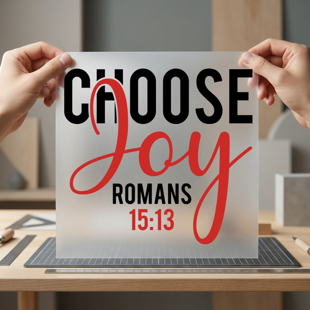 Choose Joy Romans Inspirational Christian Faith Ready to Press DTF Transfer for Dtf