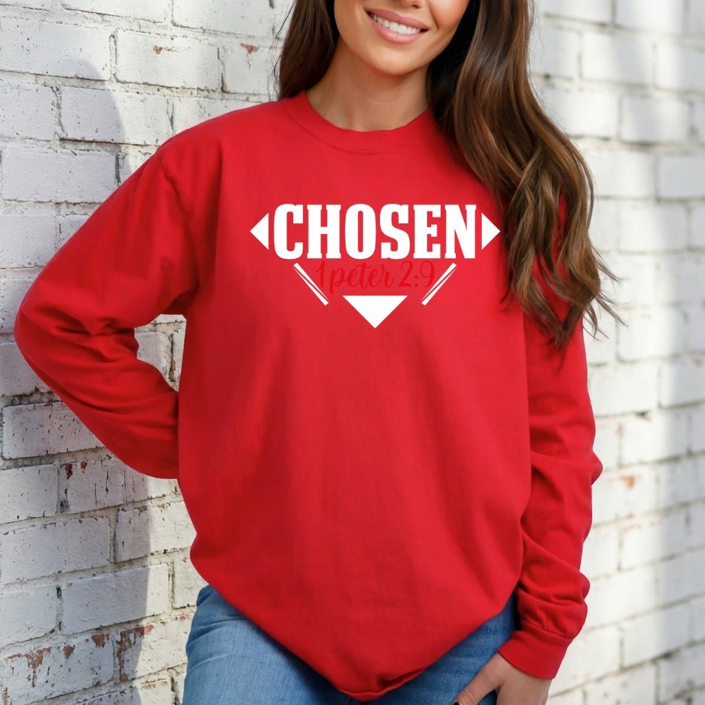 Chosen 1 Peter 2:9 | Bold Identity Statement Sweatshirt - Luckets.com