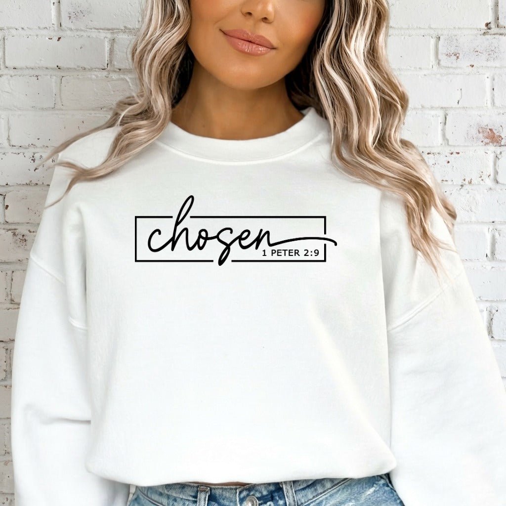 Chosen 1 Peter 2:9 | Identity & Purpose Sweatshirt - Luckets.com