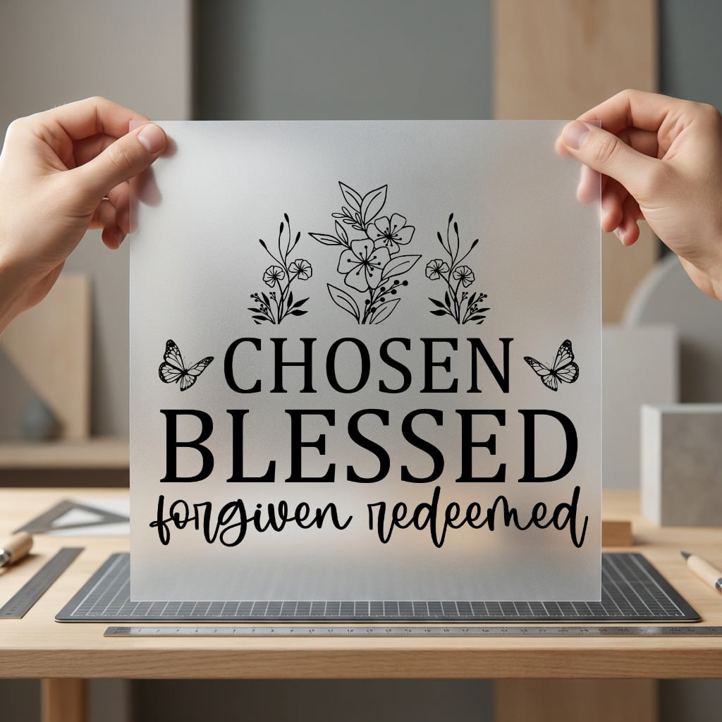 Chosen Blessed Forgiven Redeemed Christian Faith Ready to Press DTF Transfer for Dtf