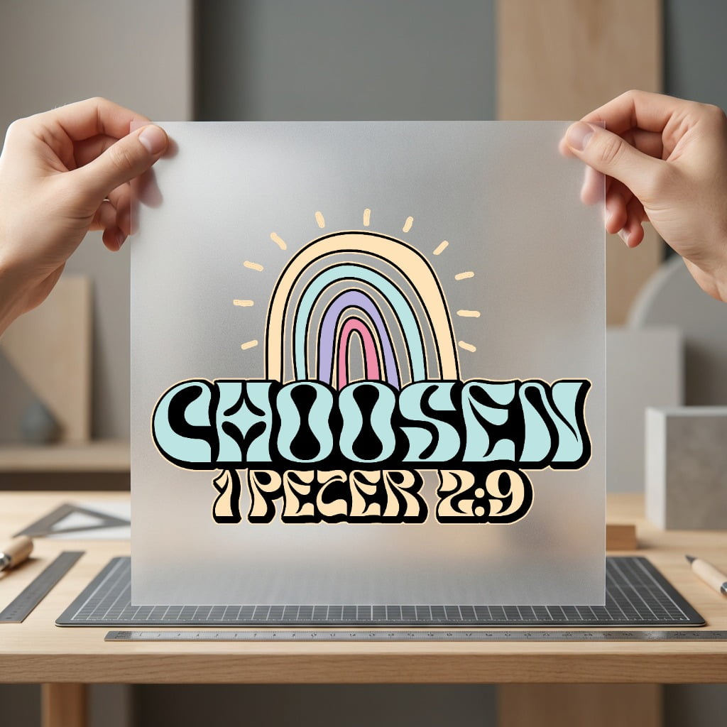Chosen Peter Retro Rainbow Christian Faith Ready to Press DTF Transfer for Dtf