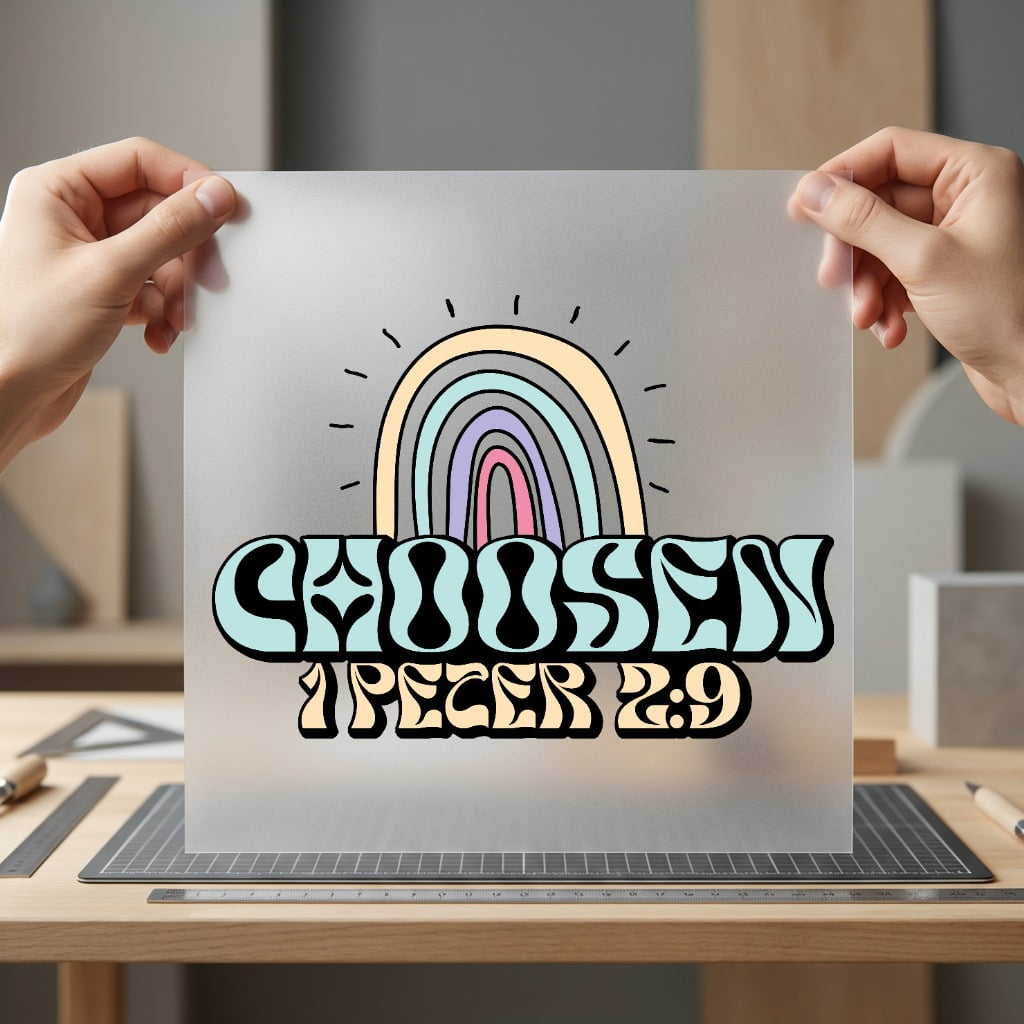 Chosen Peter Retro Rainbow Christian Faith Ready to Press DTF Transfer for Dtf