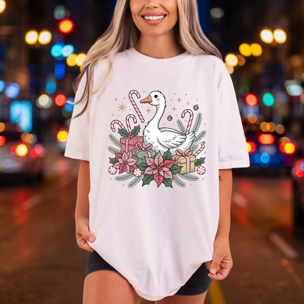 Chrismas Goose Holiday Diy Christmas Ready to Press DTF Transfer for Dtf
