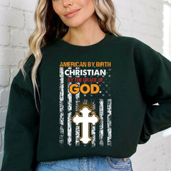 Christian By Grace of God | Faith & Patriotism Sweatshirt - Luckets.com