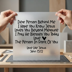 Christian Dear Person Behind Christian Faith Ready to Press DTF Transfer for Dtf