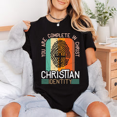Christian Identity Fingerprint Retro Christian Faith Ready to Press DTF Transfer for Dtf